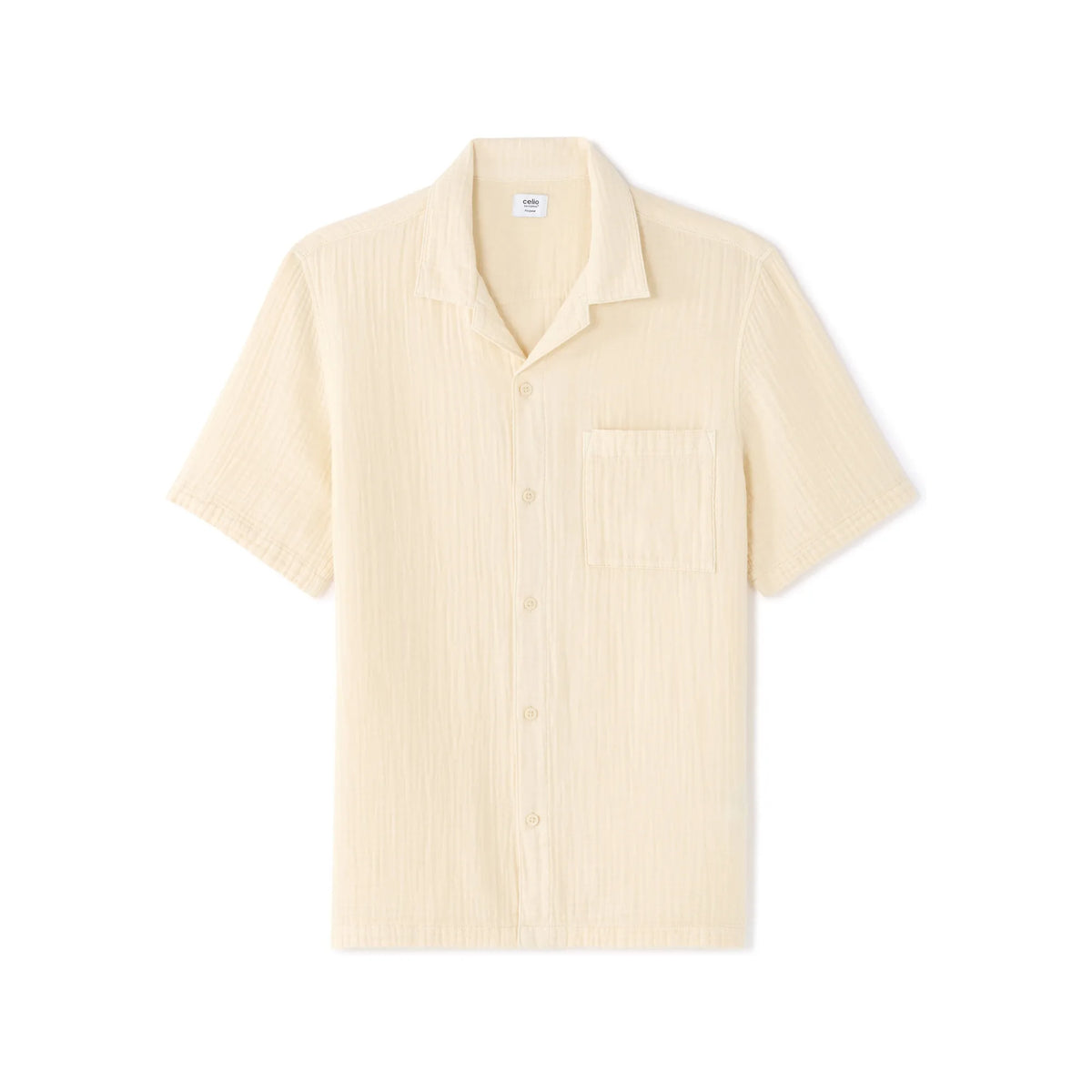 Regular Fit 100% Cotton Gauze Short-Sleeve Shirt