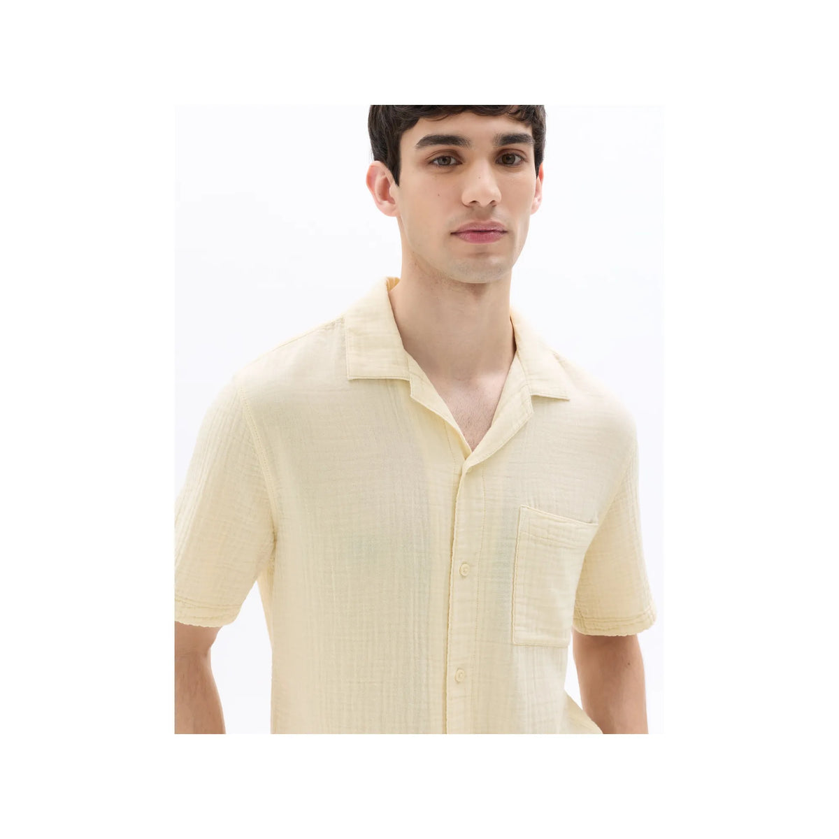 Regular Fit 100% Cotton Gauze Short-Sleeve Shirt