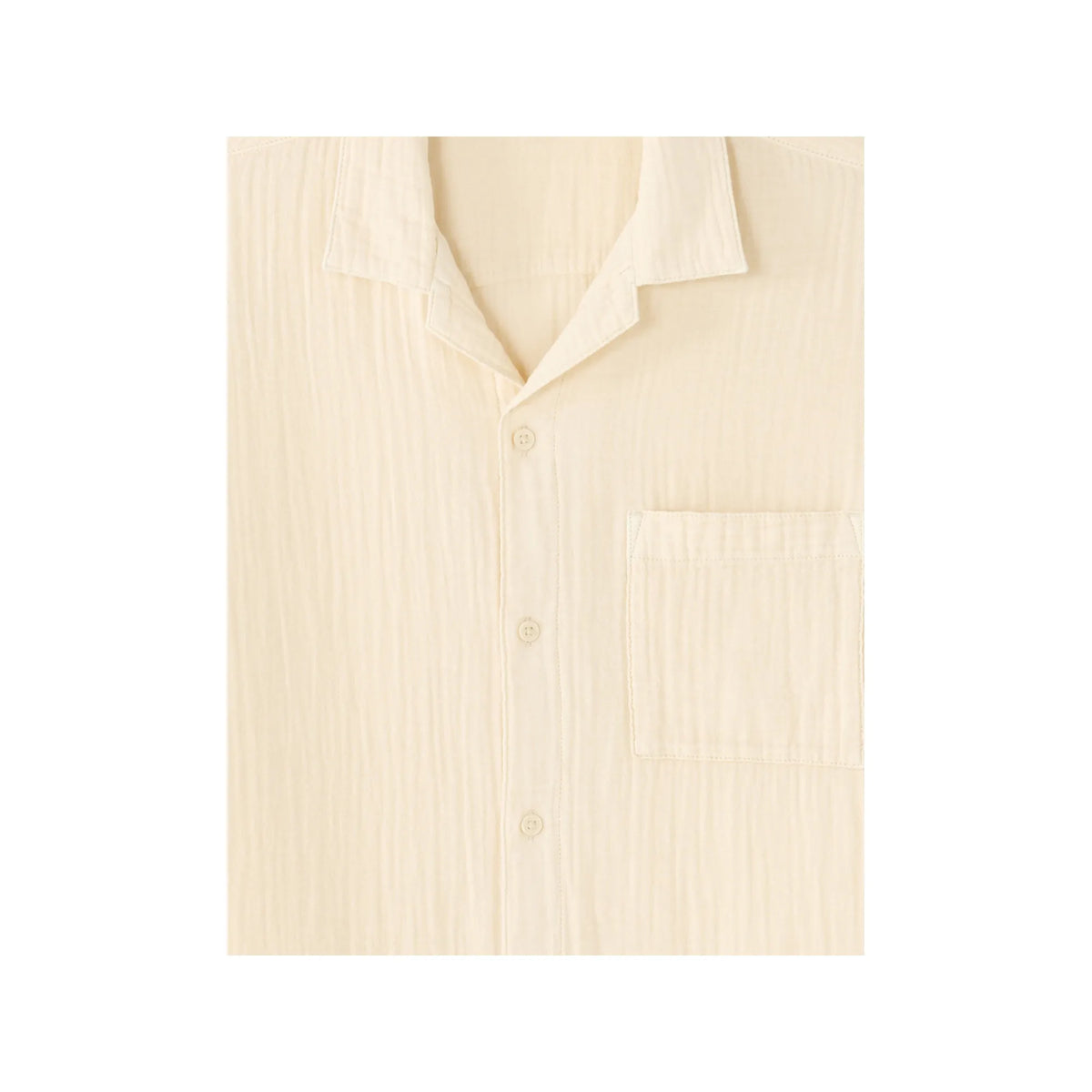 Regular Fit 100% Cotton Gauze Short-Sleeve Shirt