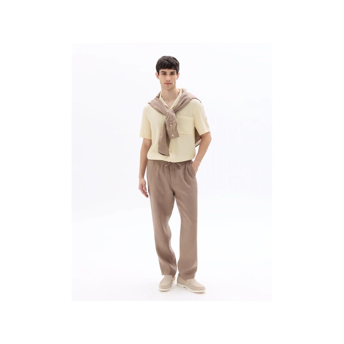 Regular Fit 100% Cotton Gauze Short-Sleeve Shirt