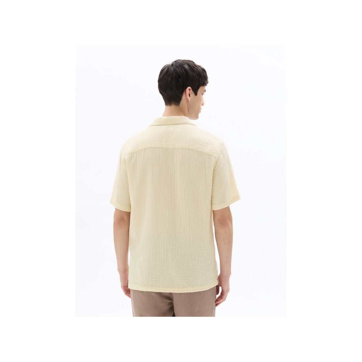 Regular Fit 100% Cotton Gauze Short-Sleeve Shirt