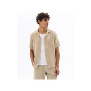 Short-Sleeved Regular Fit 100% Cotton Gauze Shirt