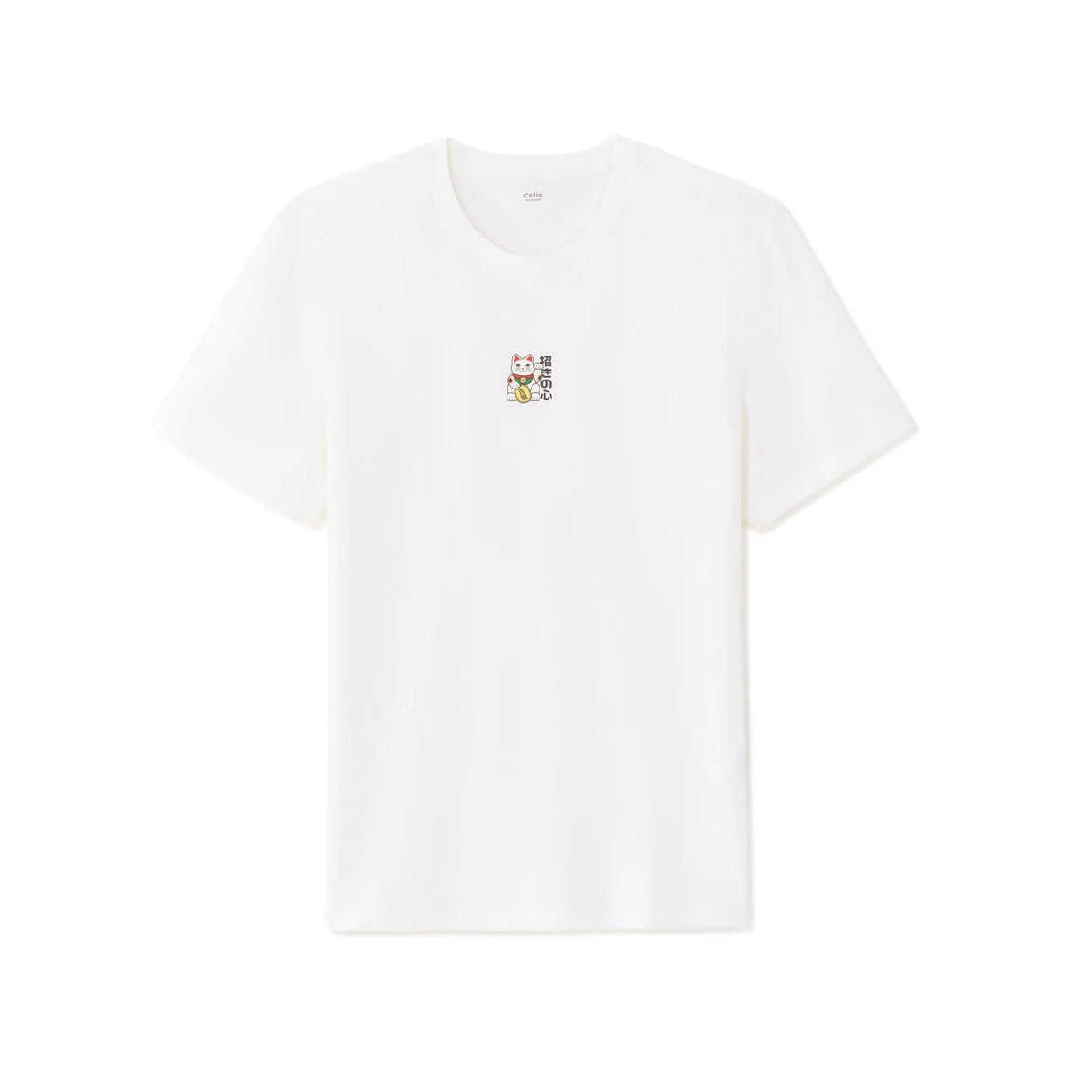 Regular Fit Crew Neck 100% Cotton Japanese Print T-Shirt