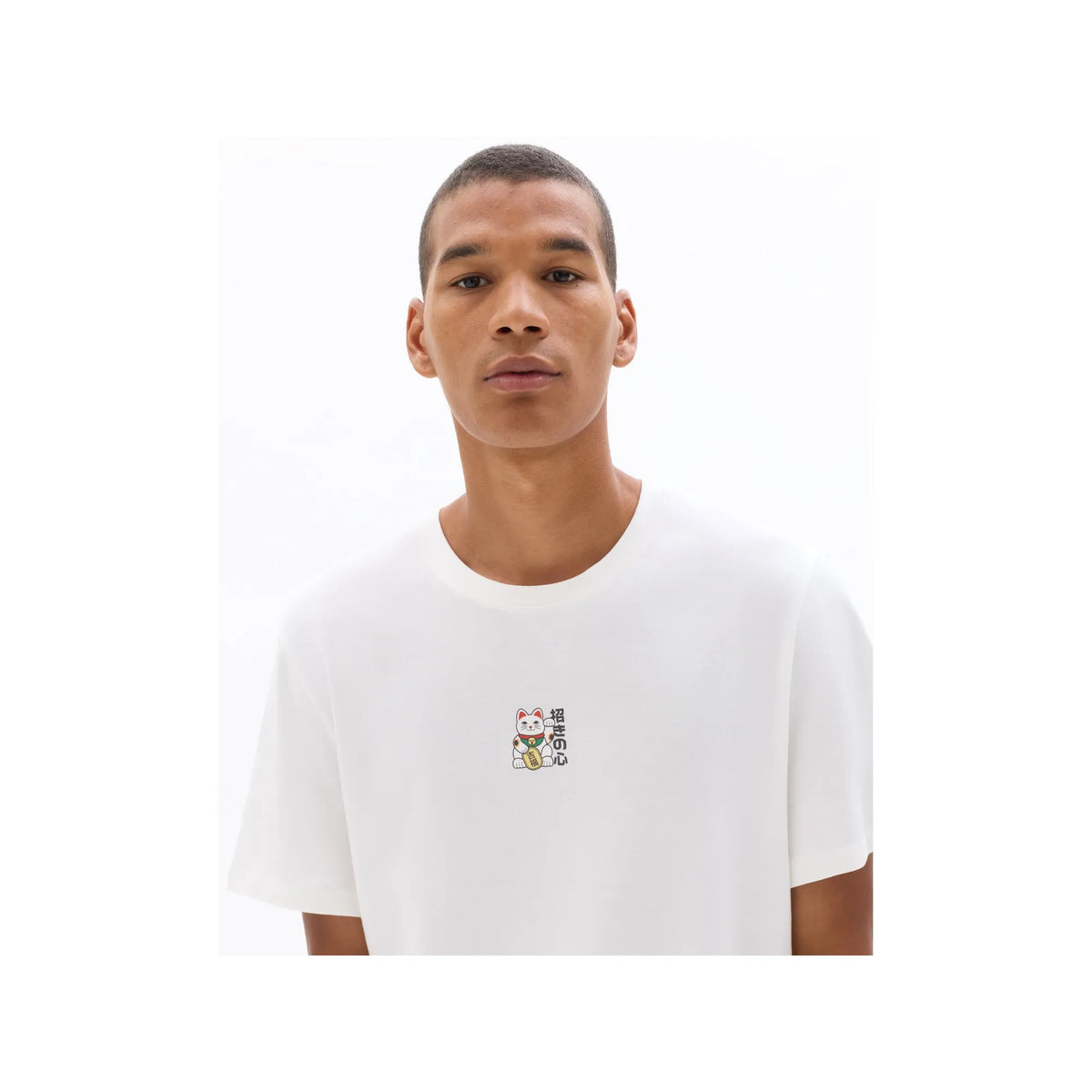 Regular Fit Crew Neck 100% Cotton Japanese Print T-Shirt