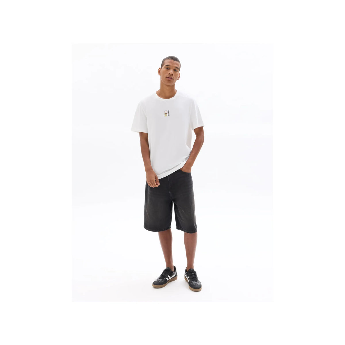 Regular Fit Crew Neck 100% Cotton Japanese Print T-Shirt