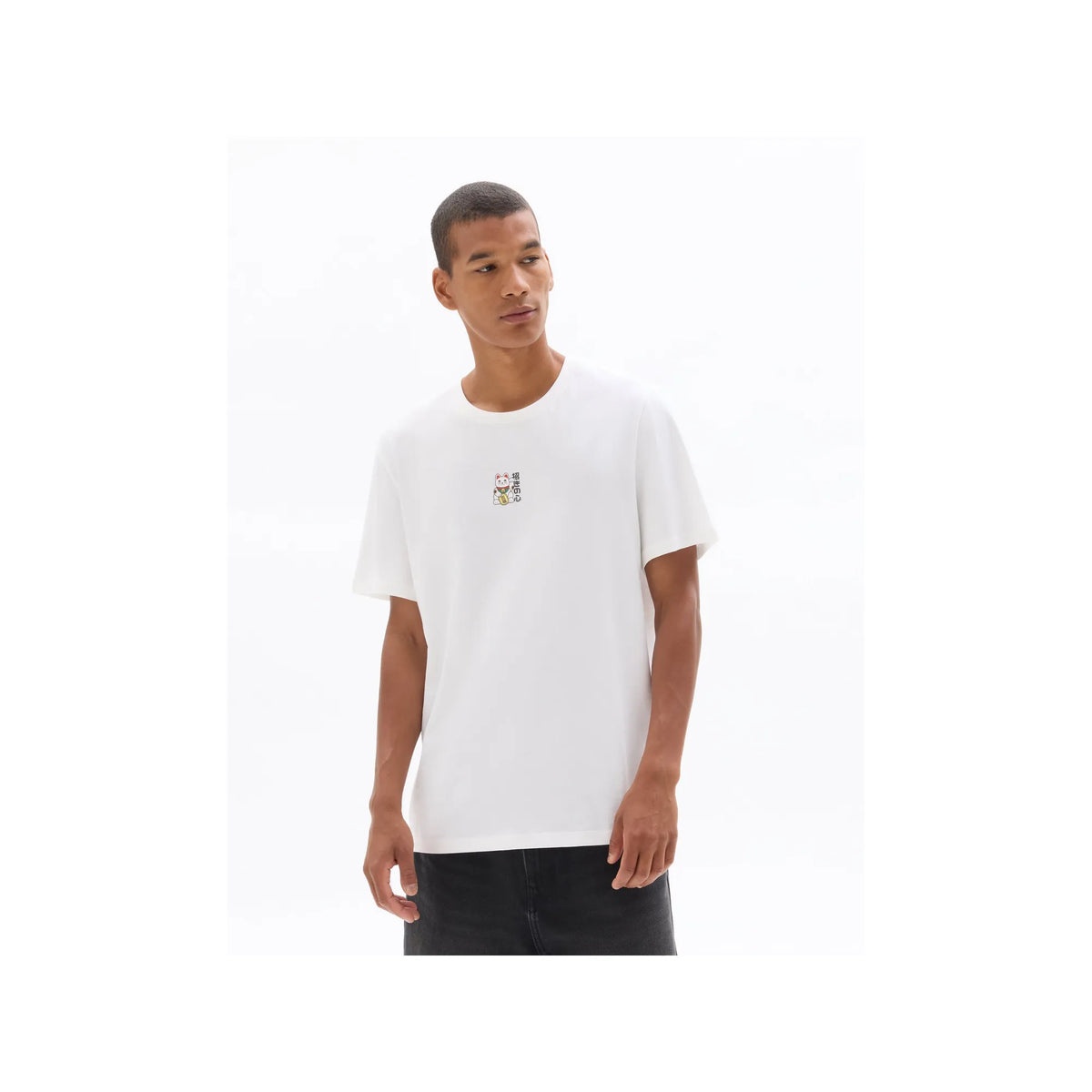Regular Fit Crew Neck 100% Cotton Japanese Print T-Shirt