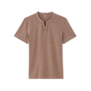 Regular Fit Henley T-Shirt, Cotton Blend