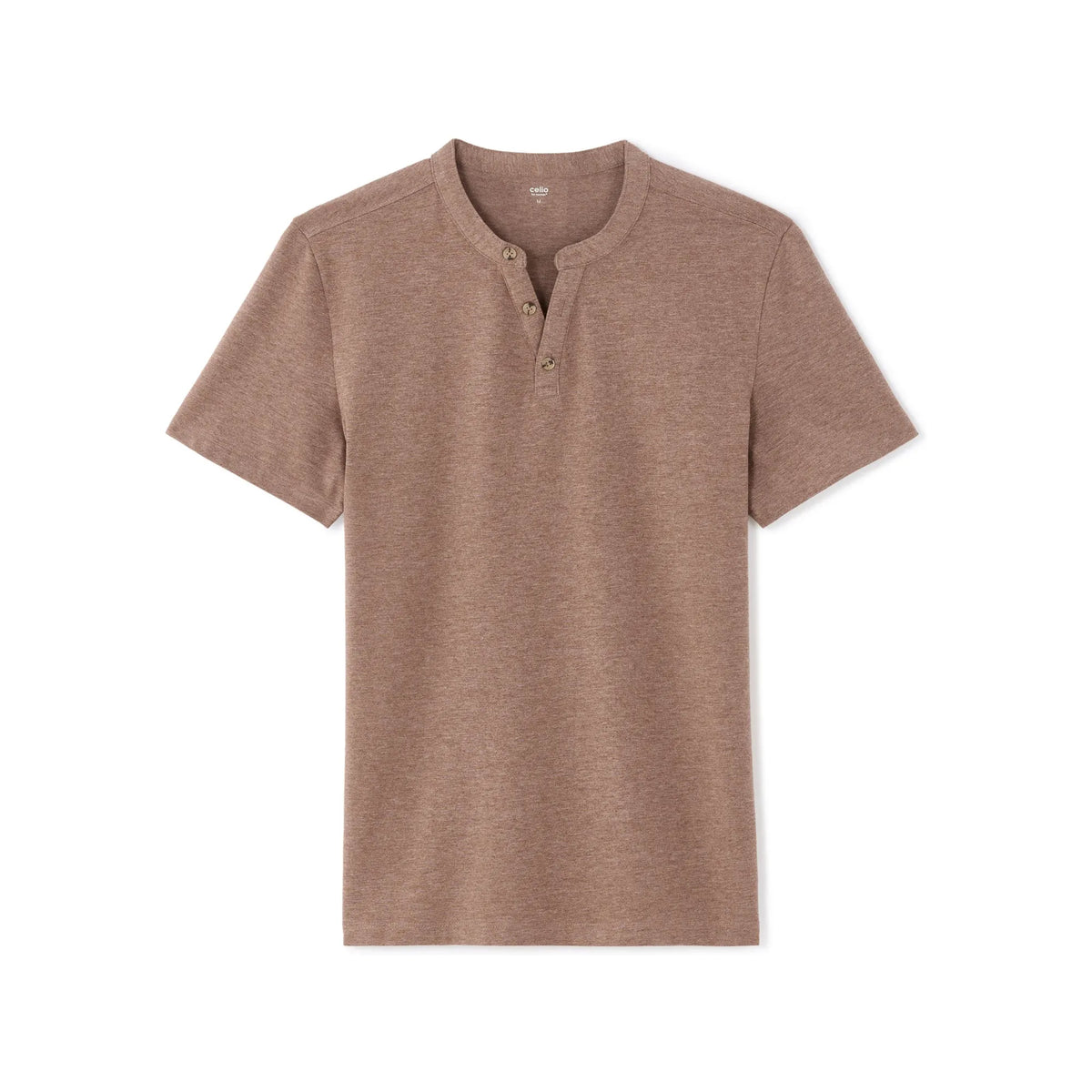 Regular Fit Henley T-Shirt, Cotton Blend