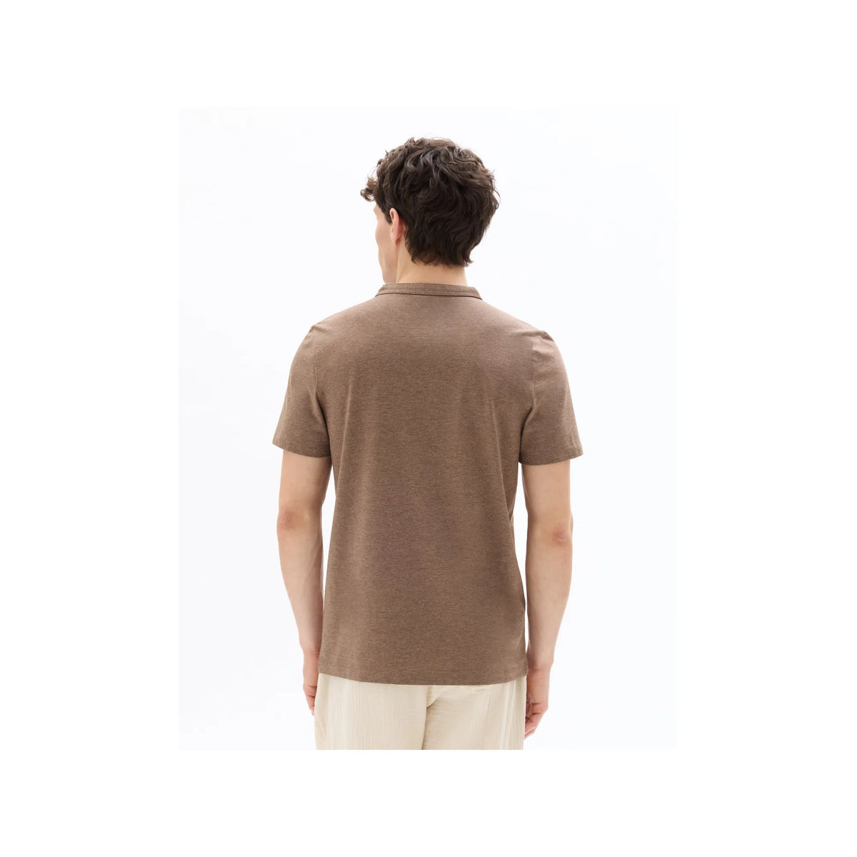 Regular Fit Henley T-Shirt, Cotton Blend