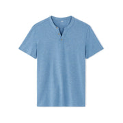 Regular Fit Henley T-Shirt, Cotton Blend