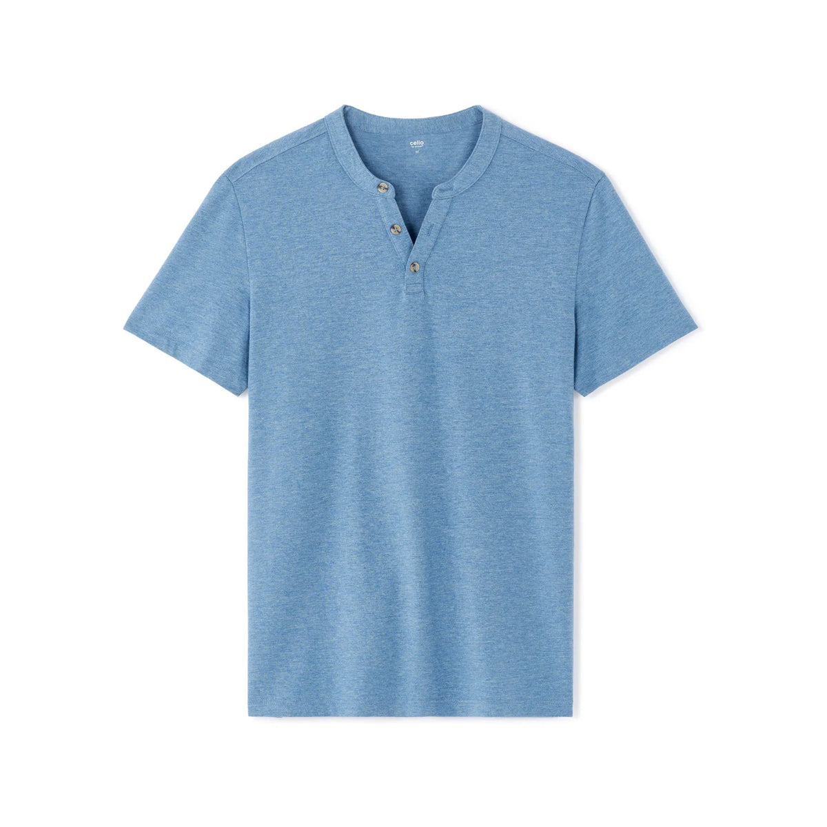 Regular Fit Henley T-Shirt, Cotton Blend