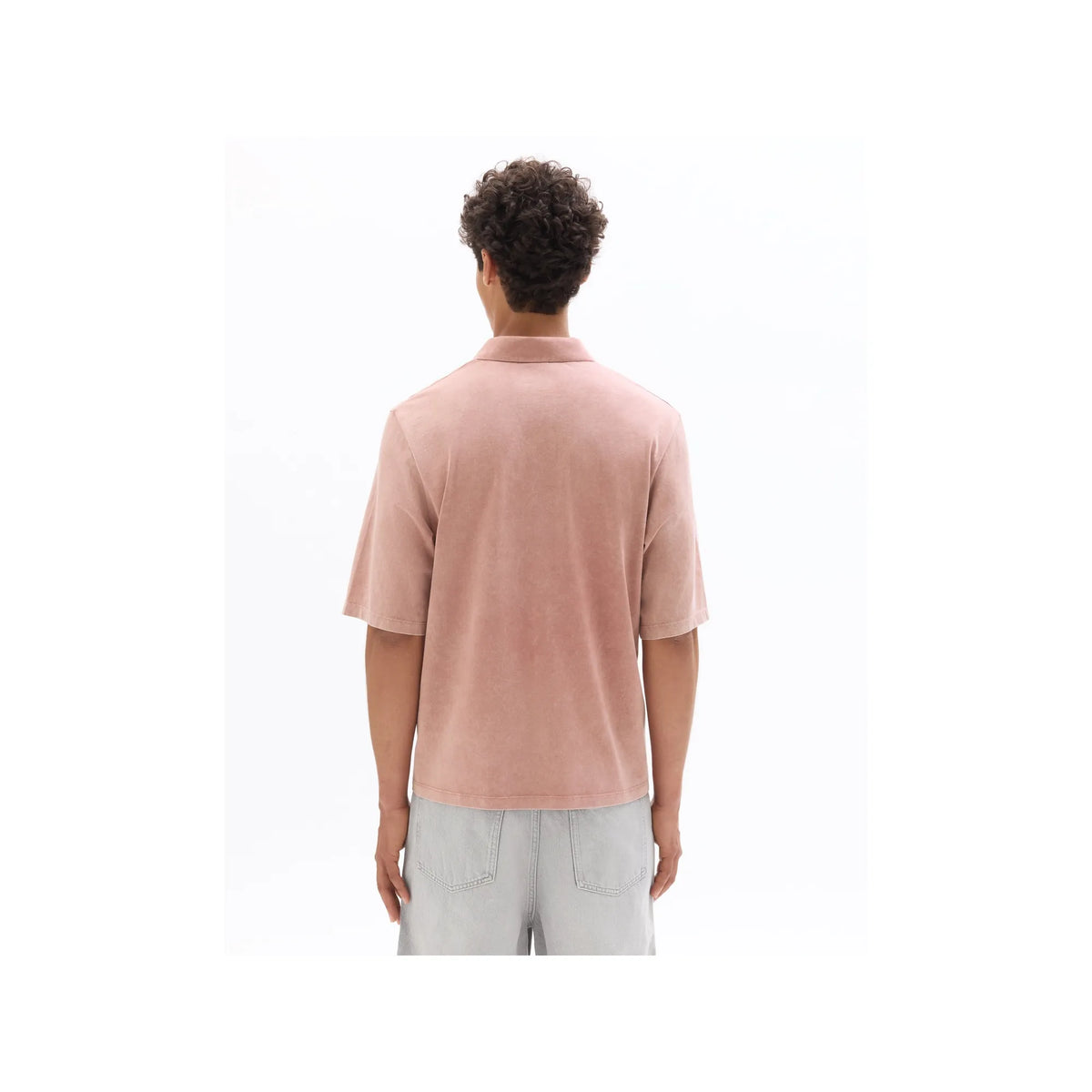 100% Cotton Washed Look Polo Jersey
