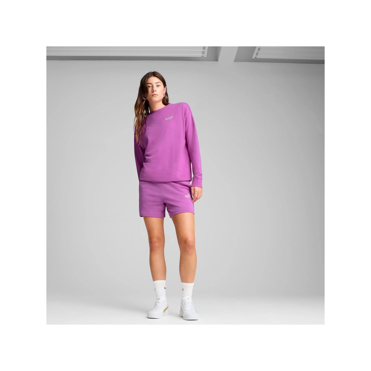 ESS Small No. 1 Logo 5'' High-Waist Shorts Women