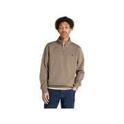 Oyster River Chest Logo Brushback 1/4 Zip Sweatshirt