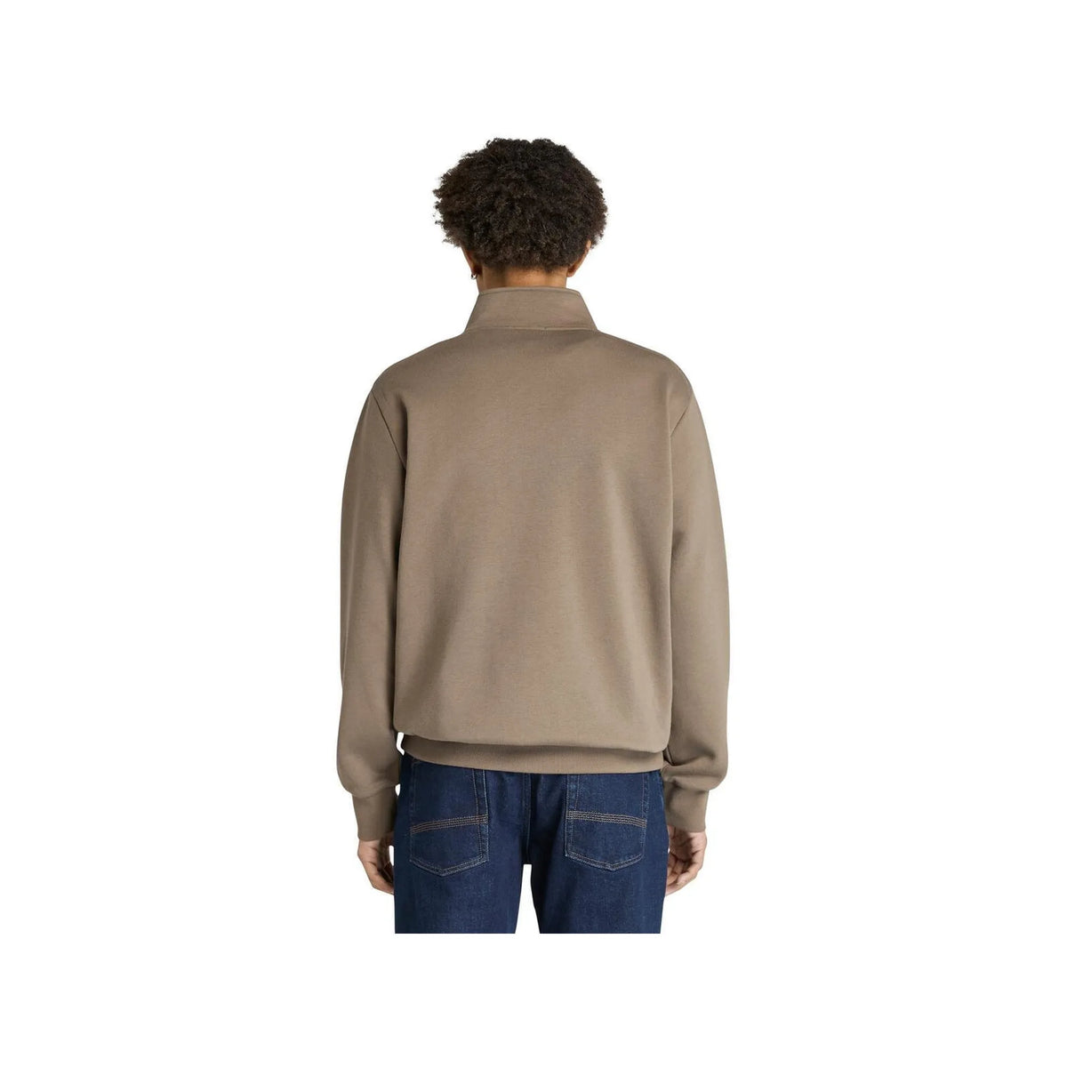 Oyster River Chest Logo Brushback 1/4 Zip Sweatshirt