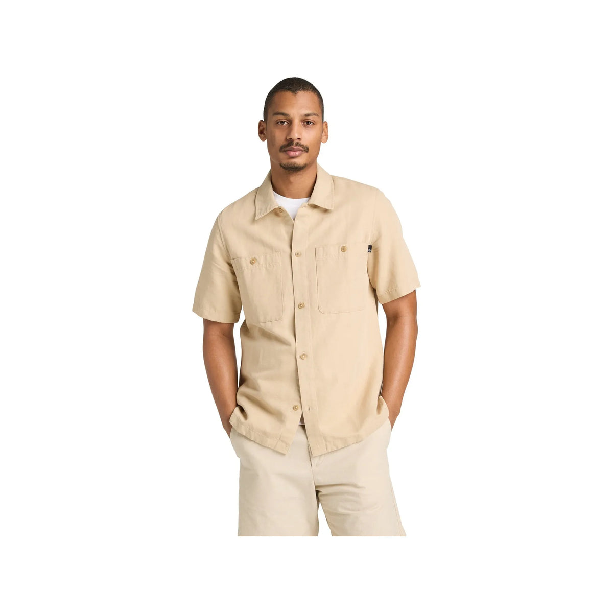 Cotton Linen Ss Utility Overshirt