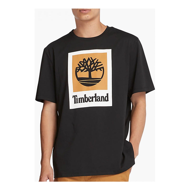 STACK LOGO Colored Short Sleeve Tee Black