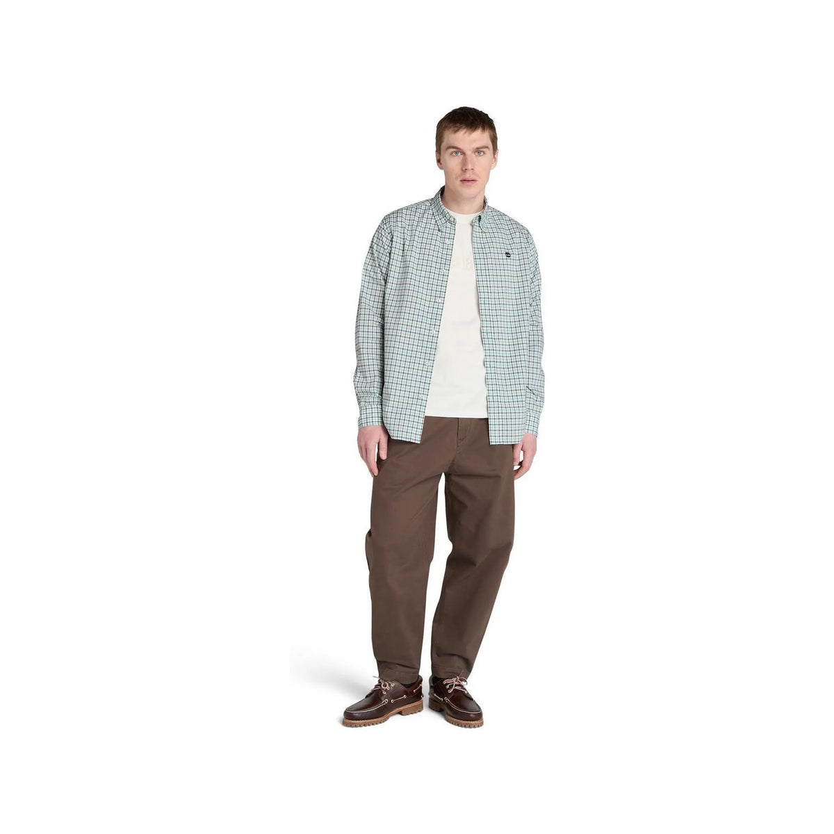 Stretch Poplin Gingham Shirt