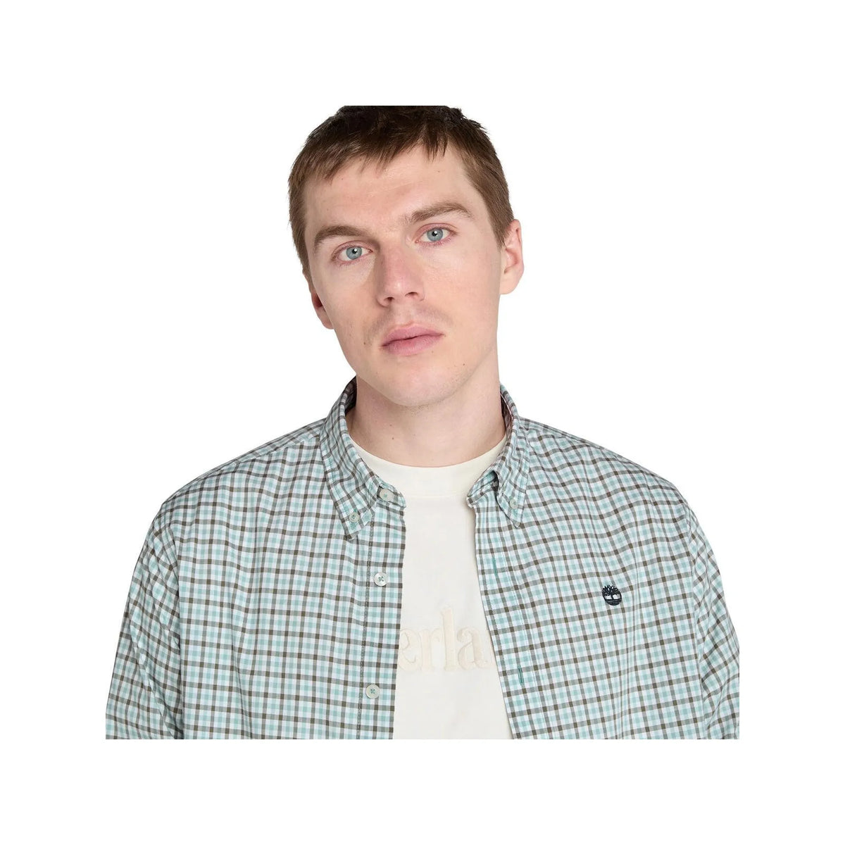 Stretch Poplin Gingham Shirt