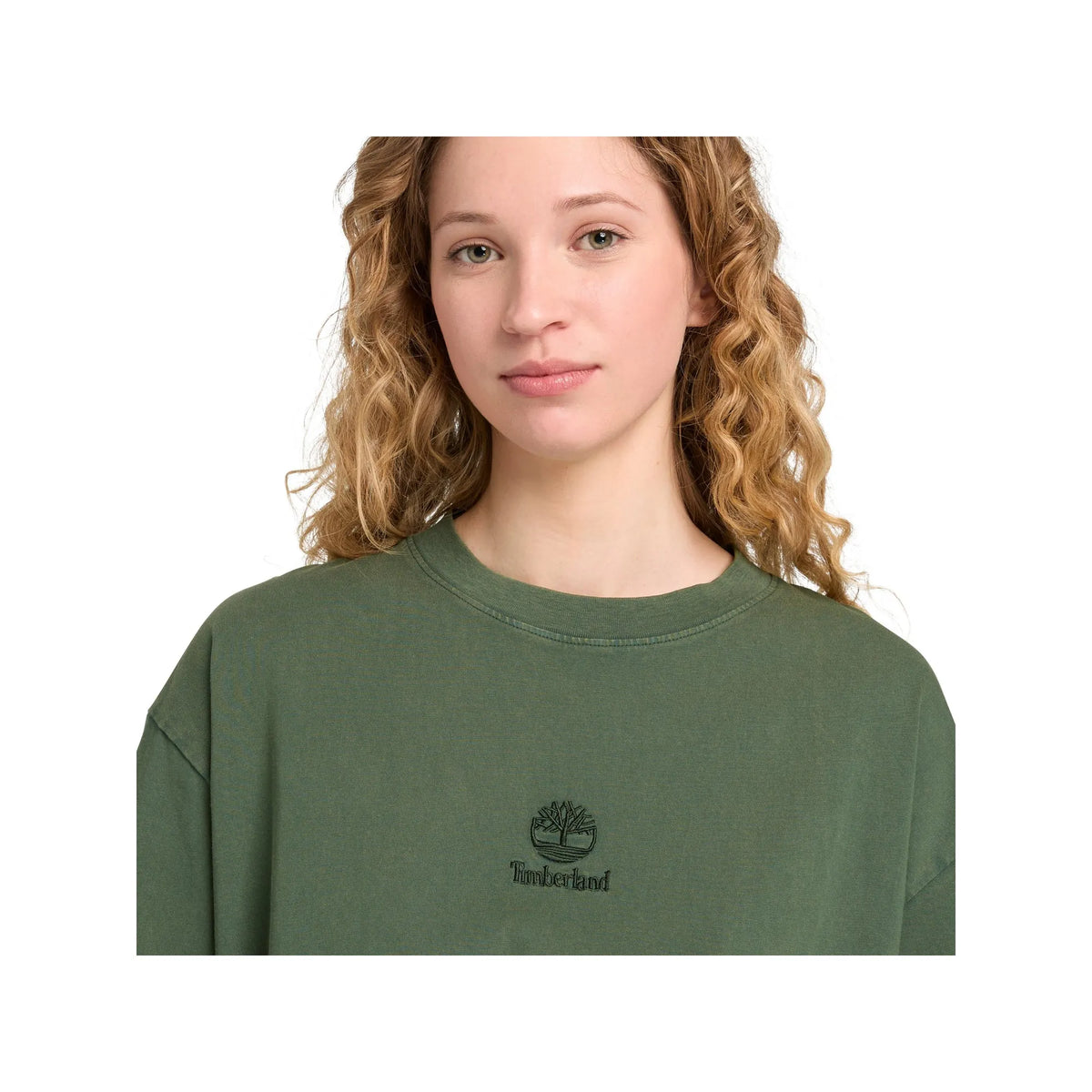 Sunwashed Embroidered Logo Tee