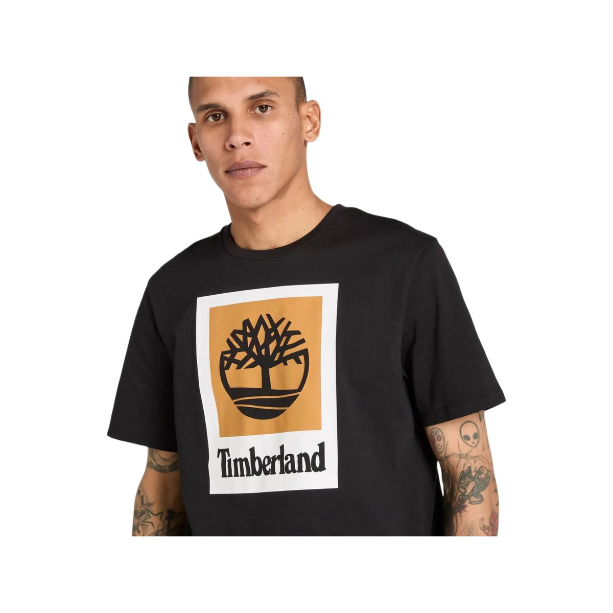 STACK LOGO Colored Short Sleeve Tee Black