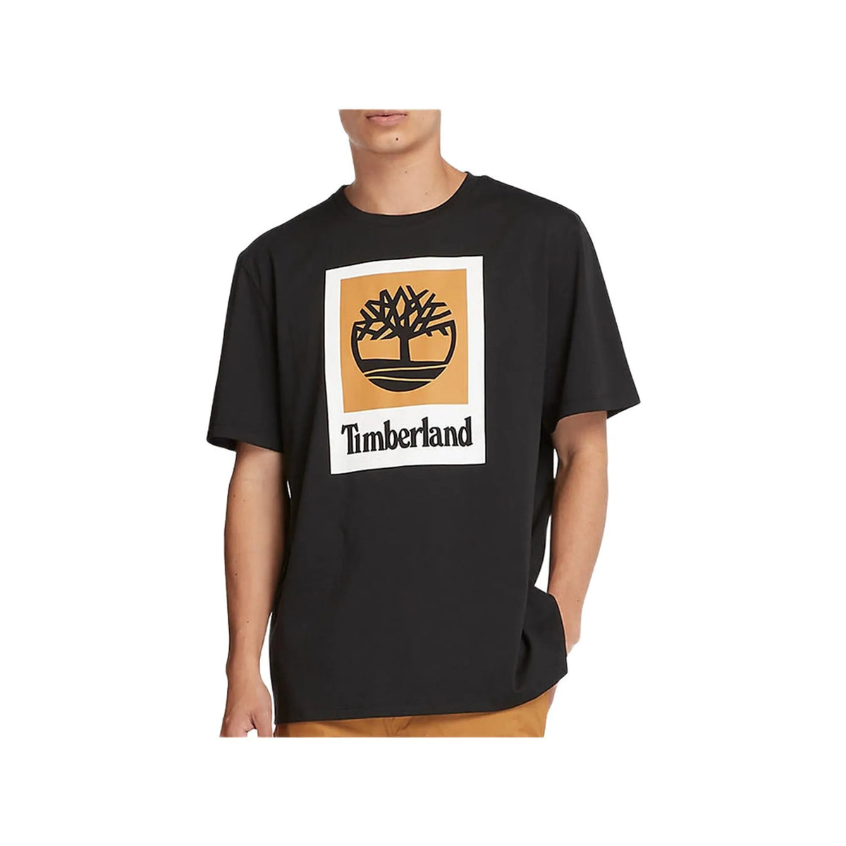 STACK LOGO Colored Short Sleeve Tee Black