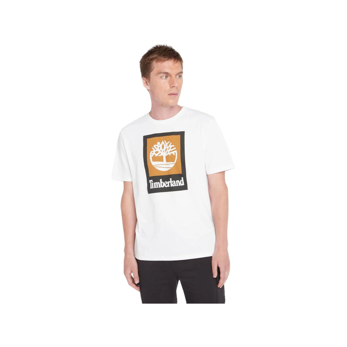 STACK LOGO Colored Short Sleeve Tee White