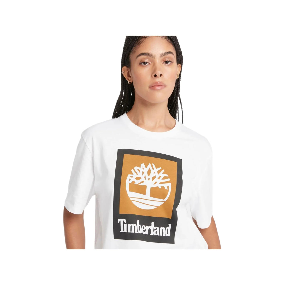 STACK LOGO Colored Short Sleeve Tee White