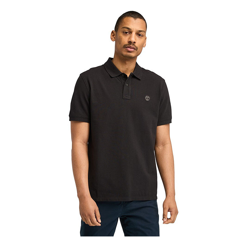 MILLERS RIVER Pique Short Sleeve Polo Black