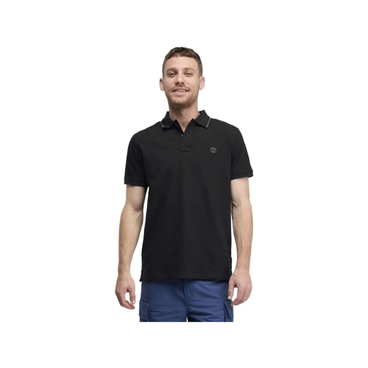 Millers River Printed Neck Short Sleeve Polo