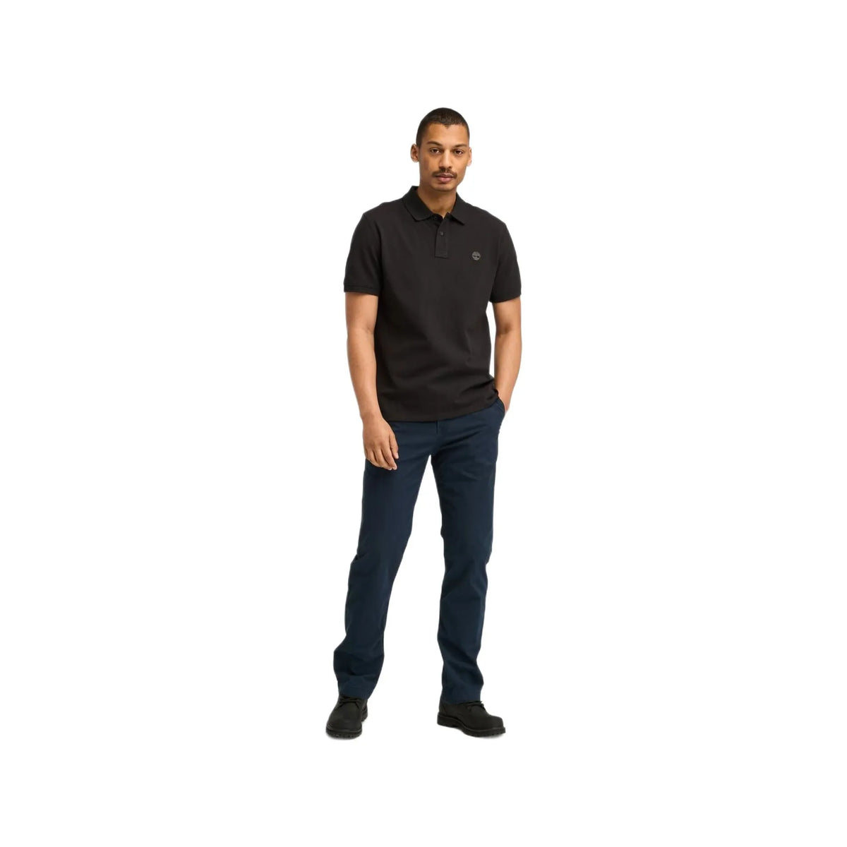 MILLERS RIVER Pique Short Sleeve Polo Black