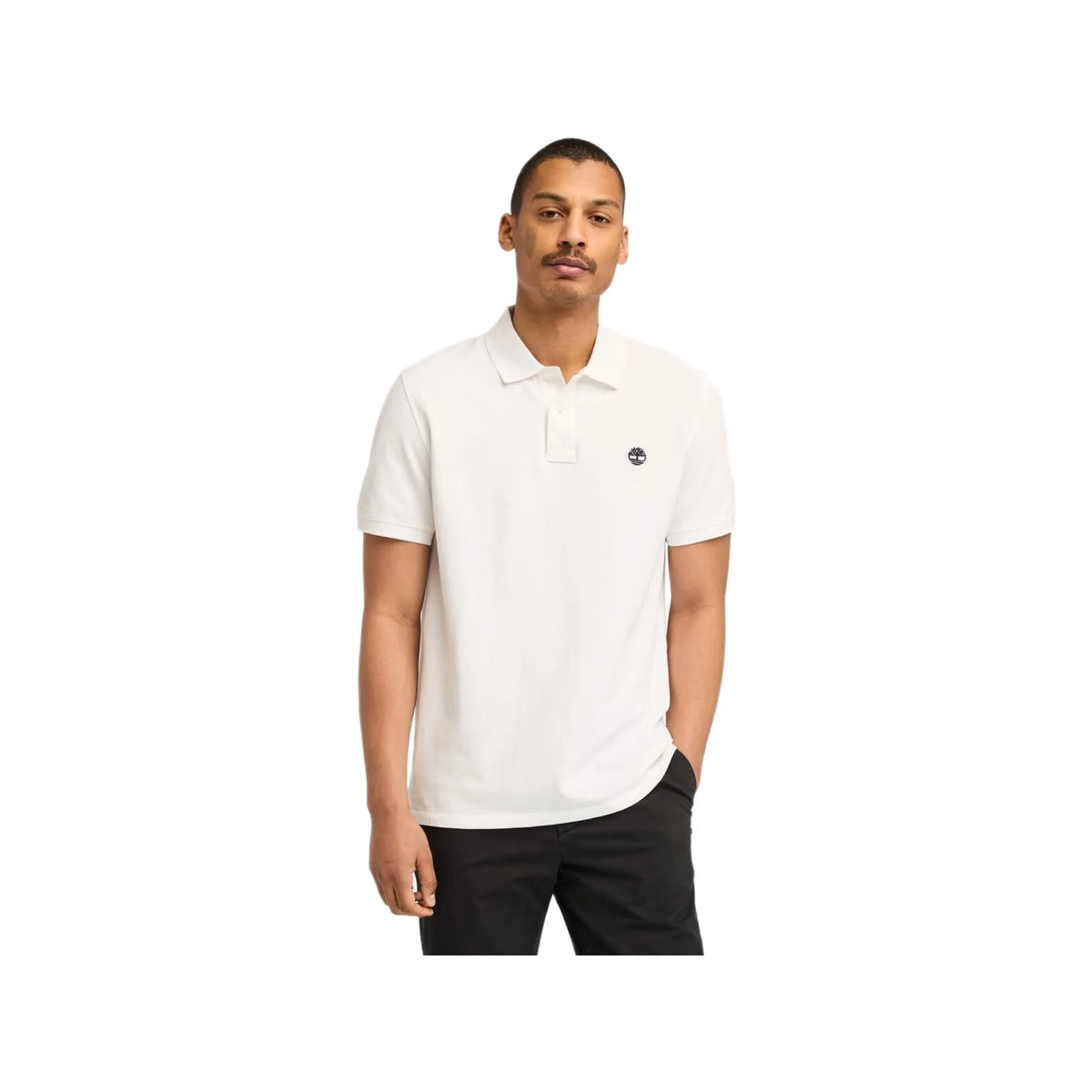 MILLERS RIVER Pique Short Sleeve Polo White