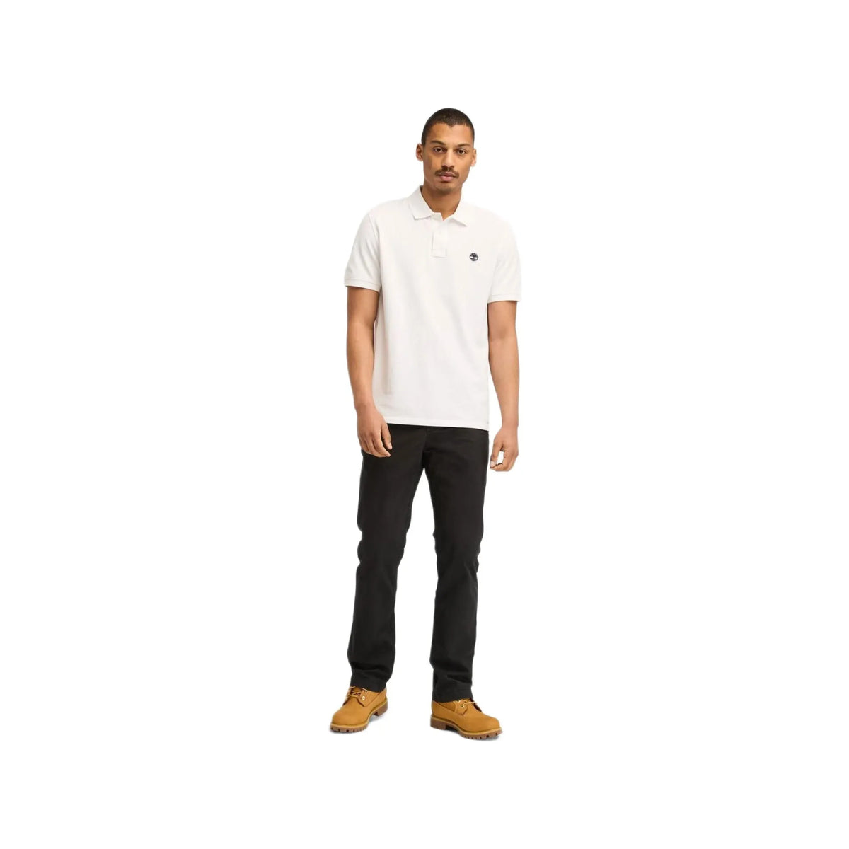 MILLERS RIVER Pique Short Sleeve Polo White
