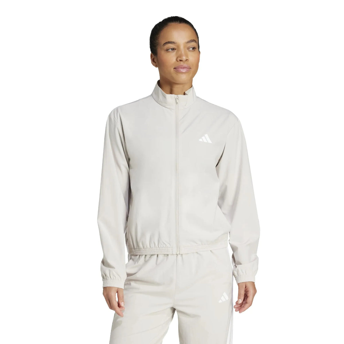 Train Essentials 3-Stripes Woven Warm-Up Jacket