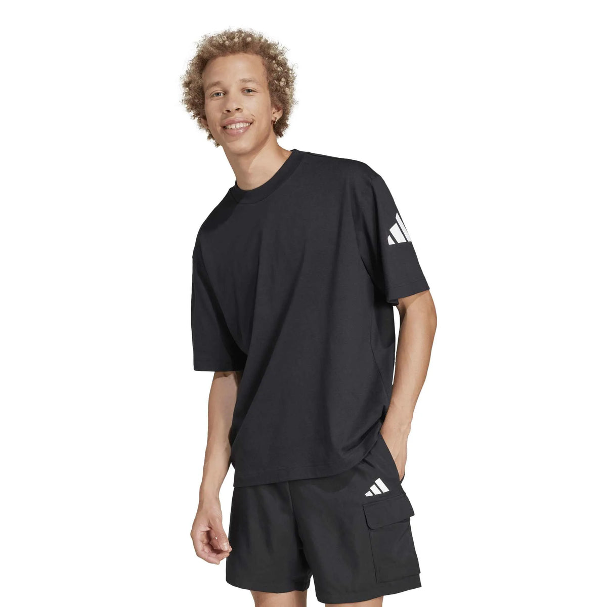 Essentials Loose Fit 3 Bar Logo T-Shirt