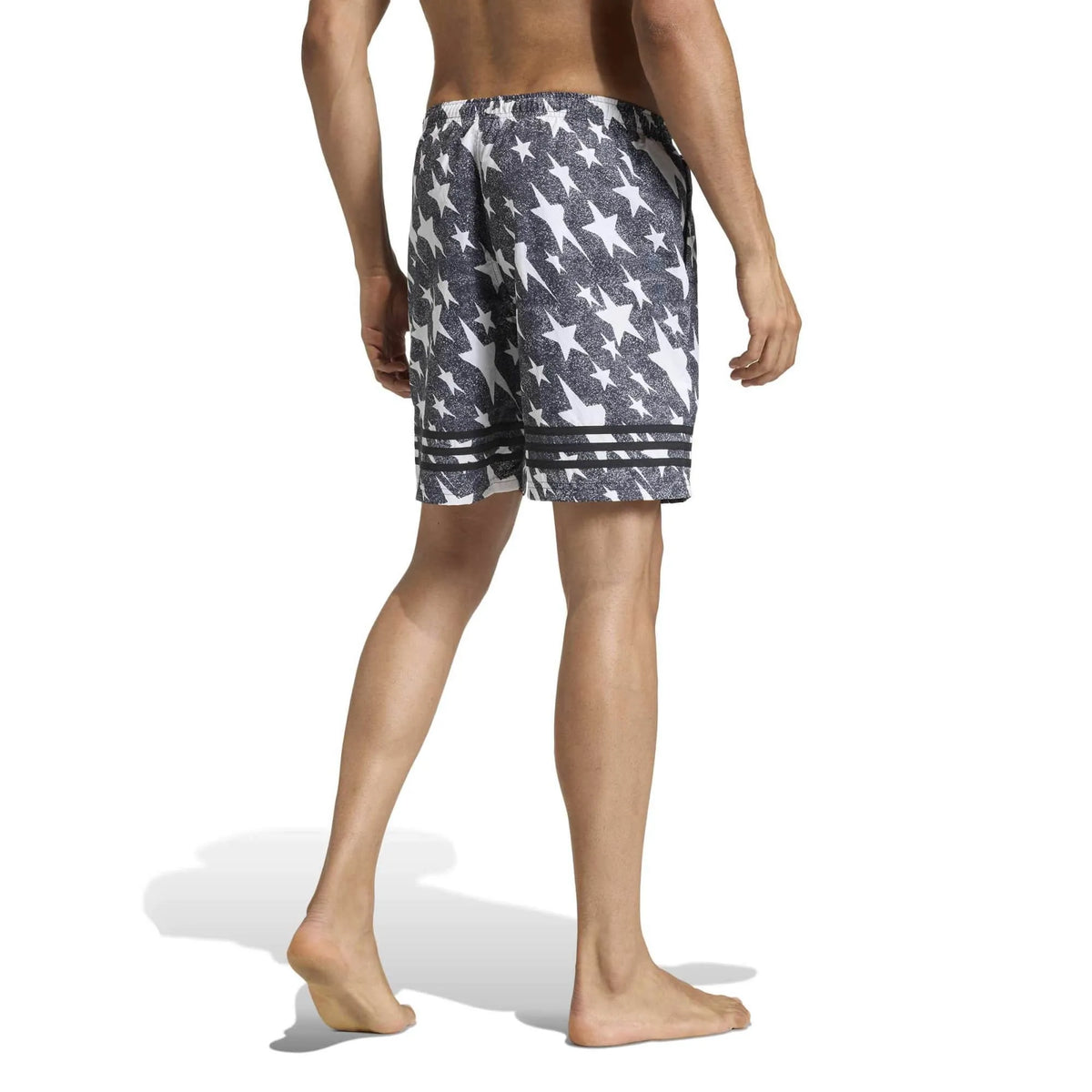 Denim Graphic 3 Stripes Swim Shorts 8-Inch