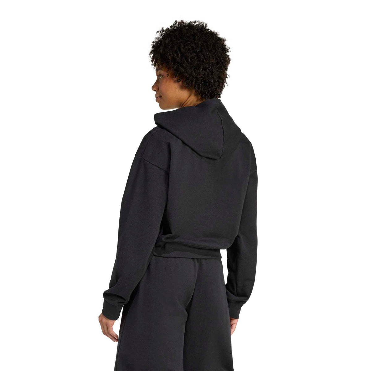ESSENTIALS FRENCH TERRY CROPPED ZIP HOODIE