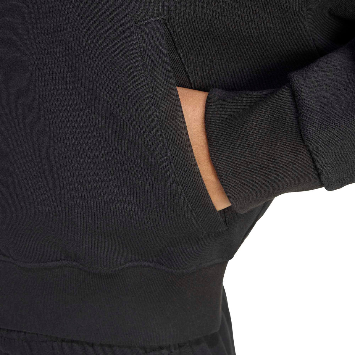 ESSENTIALS FRENCH TERRY CROPPED ZIP HOODIE